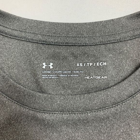 Under Armour Shirt Womens XS Extra Small Gray Velocity Crew Loose Heatgear Tee - Picture 8 of 12